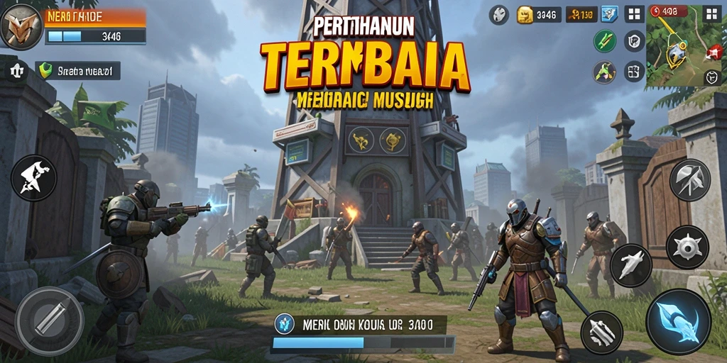 Screenshot gameplay menegangkan dalam Tower Defense.