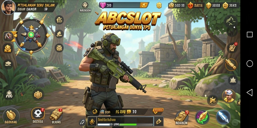 Tangkapan layar menampilkan aksi seru dalam game TPS ABCSLOT.