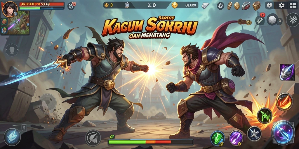Screenshot gameplay AKURAT79 yang menunjukkan aksi pertarungan seru.