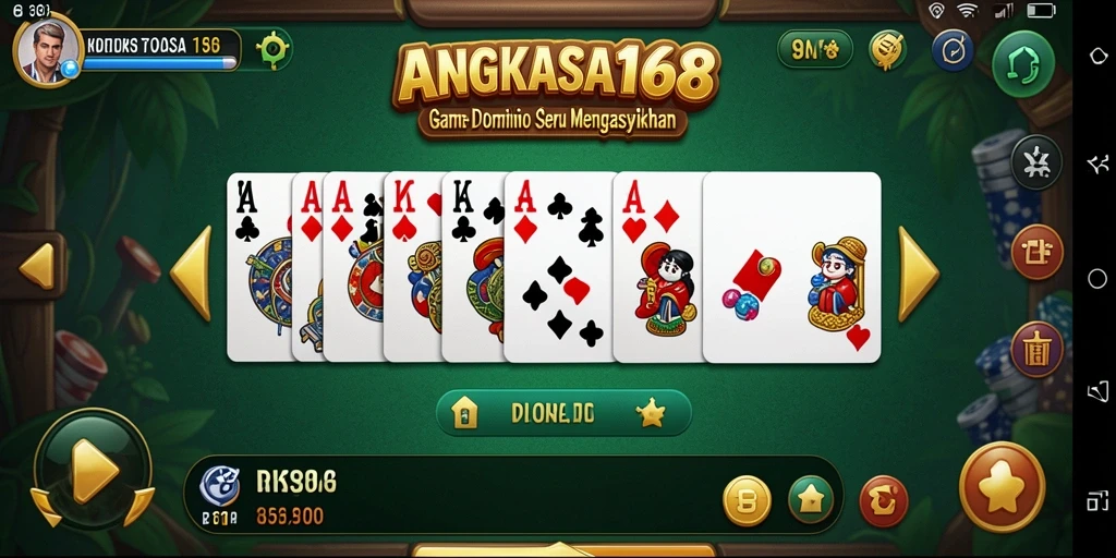 Tampilan screenshot yang menampilkan pengalaman bermain domino di ANGKASA168.
