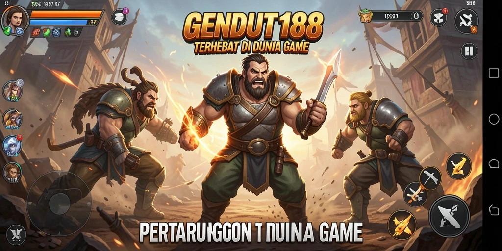 Screenshot gameplay GENDUT188 dengan aksi pertarungan seru.