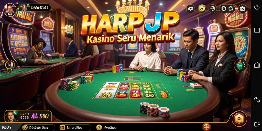 Tampilan gameplay Kasino yang seru dan memukau dalam HARAPJP.