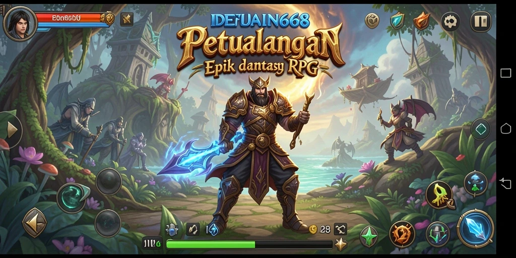 Screenshot menunjukkan pertarungan epik dalam IDN668 dengan karakter utama beraksi.