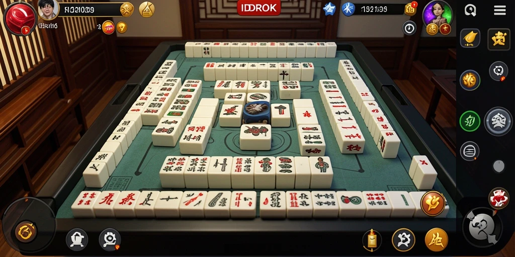 Screenshot gameplay Mahjong IDROK yang menampilkan aksi seru.
