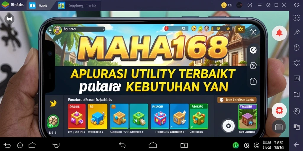 Tampilan utama screenshot MAHA168 dengan berbagai fitur Utility.