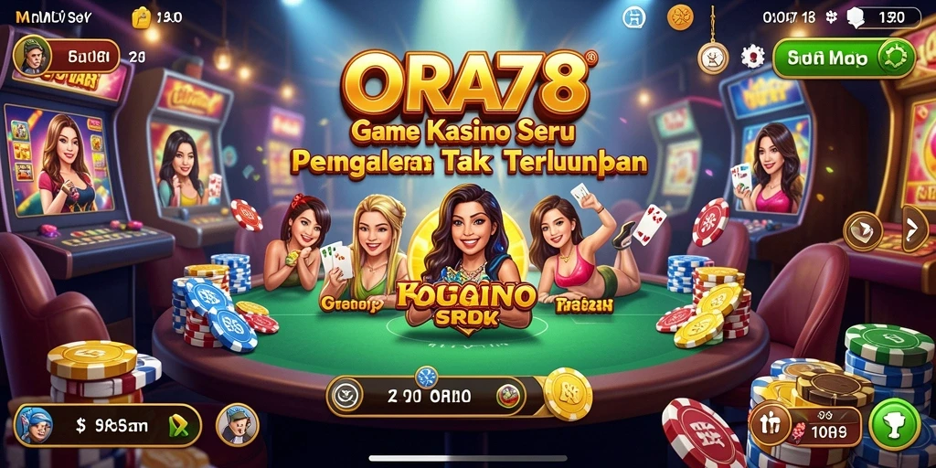 Screenshot ORA78 menampilkan gameplay kasino yang menegangkan dan seru.